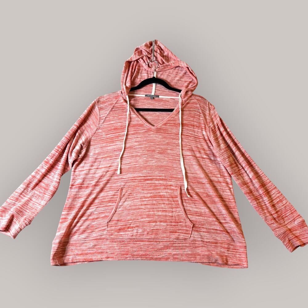 RETRO-ology Hoodie Womens 1X, Dark Pink, Vintage, Casual, Beachcore